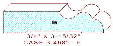 Door/Window Casing 3-15/32" - 6 Door/Window Casing 3-15/32" - 6