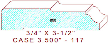 Door/Window Casing 3-1/2" - 117 Door/Window Casing 3-1/2" - 117