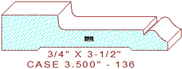 Door/Window Casing 3-1/2" - 136 Door/Window Casing 3-1/2" - 136