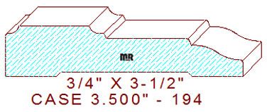 Door/Window Casing 3-1/2" - 194 Door/Window Casing 3-1/2" - 194