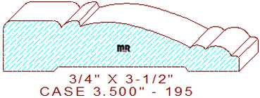 Door/Window Casing 3-1/2" - 195 Door/Window Casing 3-1/2" - 195