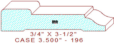 Door/Window Casing 3-1/2" - 196 Door/Window Casing 3-1/2" - 196