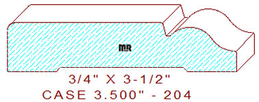Door/Window Casing 3-1/2" - 204 Door/Window Casing 3-1/2" - 204
