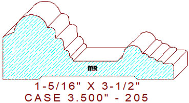 Door/Window Casing 3-1/2" - 205 Door/Window Casing 3-1/2" - 205