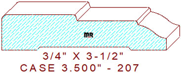 Door/Window Casing 3-1/2" - 207 Door/Window Casing 3-1/2" - 207