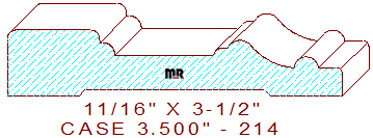 Door/Window Casing 3-1/2" - 214 Door/Window Casing 3-1/2" - 214