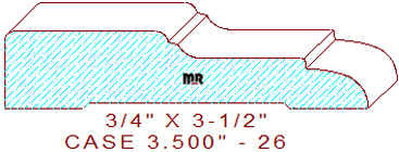 Door/Window Casing 3-1/2" - 26 Door/Window Casing 3-1/2" - 26