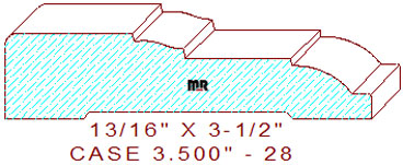 Door/Window Casing 3-1/2" - 28 Door/Window Casing 3-1/2" - 28