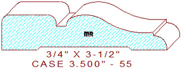 Door/Window Casing 3-1/2" - 55 Door/Window Casing 3-1/2" - 55