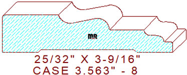 Door/Window Casing 3-9/16" - 8