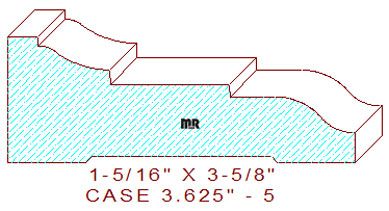 Door/Window Casing 3-5/8" - 5 Door/Window Casing 3-5/8" - 5