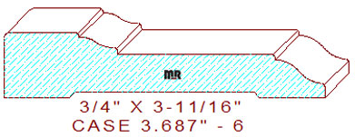 Door/Window Casing 3-11/16" - 6 Door/Window Casing 3-11/16" - 6