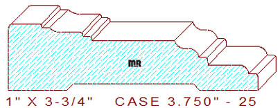 Door/Window Casing 3-3/4" - 25 Door/Window Casing 3-3/4" - 25