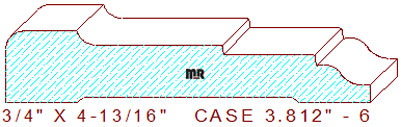 Door/Window Casing 3-13/16" - 6 Door/Window Casing 3-13/16" - 6