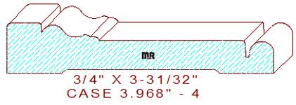 Door/Window Casing 3-31/32" - 4