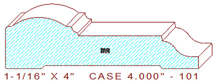 Door/Window Casing 4" - 101 Door/Window Casing 4" - 101