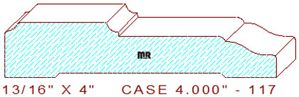 Door/Window Casing 4" - 117 Door/Window Casing 4" - 117