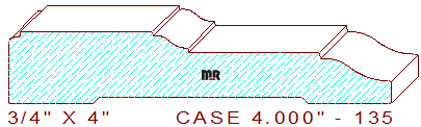 Door/Window Casing 4" - 135 Door/Window Casing 4" - 135