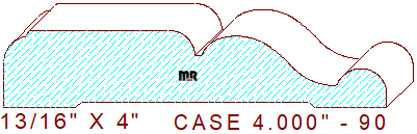 Door/Window Casing 4" - 90 Door/Window Casing 4" - 90
