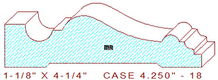 Door/Window Casing 4-1/4" - 18 Door/Window Casing 4-1/4" - 18