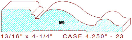 Door/Window Casing 4-1/4" - 23 Door/Window Casing 4-1/4" - 23