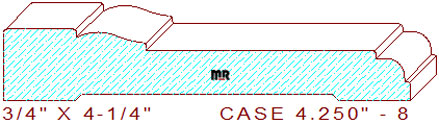 Door/Window Casing 4-1/4" - 8 Door/Window Casing 4-1/4" - 8