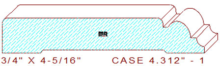 Door/Window Casing 4-5/16" - 1 Door/Window Casing 4-5/16" - 1