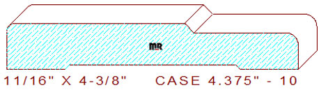 Door/Window Casing 4-3/8" - 10 Door/Window Casing 4-3/8" - 10