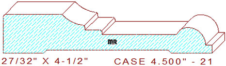 Door/Window Casing 4-1/2" - 21 Door/Window Casing 4-1/2" - 21