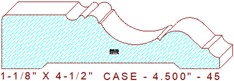 Door/Window Casing 4-1/2" - 45 Door/Window Casing 4-1/2" - 45