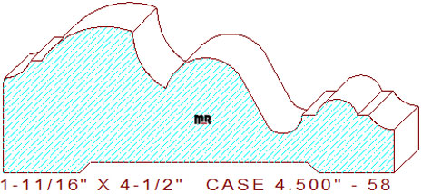 Door/Window Casing 4-1/2" - 58 Door/Window Casing 4-1/2" - 58