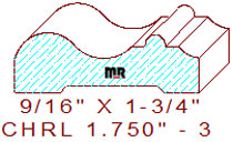 Chair Rail 1-3/4" - 3 Chair Rail 1-3/4" - 3