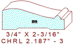 Chair Rail 2-3/16" - 3 Chair Rail 2-3/16" - 3