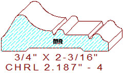 Chair Rail 2-3/16" - 4