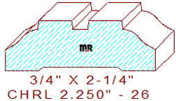 Chair Rail 2-1/4" - 26 Chair Rail 2-1/4" - 26