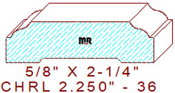 Chair Rail 2-1/4" - 36 Chair Rail 2-1/4" - 36