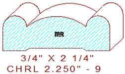 Chair Rail 2-1/4" - 9 Chair Rail 2-1/4" - 9