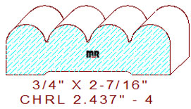 Chair Rail 2-7/16" - 4 Chair Rail 2-7/16" - 4
