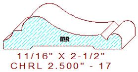 Chair Rail 2-1/2" - 17 