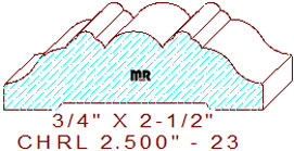 Chair Rail 2-1/2" - 23 Chair Rail 2-1/2" - 23