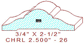 Chair Rail 2-1/2" - 26