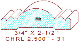 Chair Rail 2-1/2" - 31