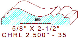 Chair Rail 2-1/2" - 35