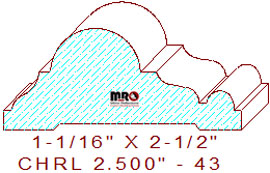 Chair Rail 2-1/2" - 43