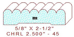 Chair Rail 2-1/2" - 45 Chair Rail 2-1/2" - 45