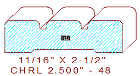 Chair Rail 2-1/2" - 48