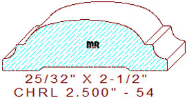 Chair Rail 2-1/2" - 54