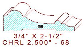 Chair Rail 2-1/2" - 68