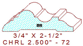 Chair Rail 2-1/2" - 72
