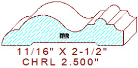 Chair Rail 2-1/2" Chair Rail 2-1/2"